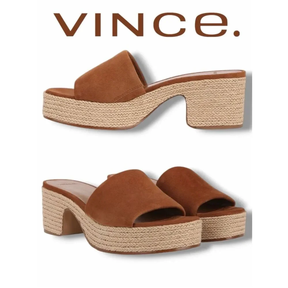Vince Women’s Margo Platforms in the Size 9 in Sequoia Brown